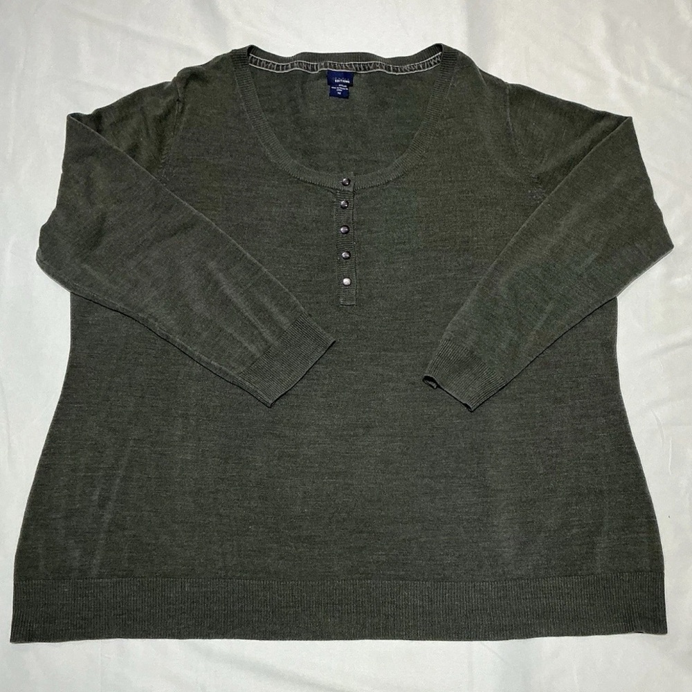 Basic Editions Women's Gray Sweater Size 3XL